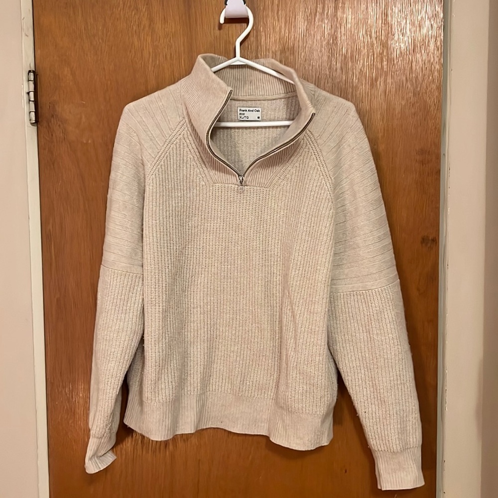 Frank and Oak half zip sweater